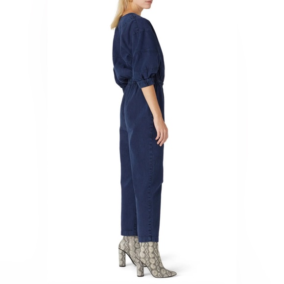 Womens Rachel Comey Denim Holt Jumpsuit Size 14 Blue long sleeve utility 1 pc - Picture 2 of 8